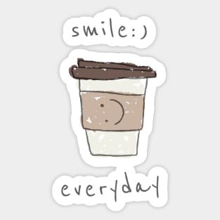 Coffee Lover Smile Everyday Sticker